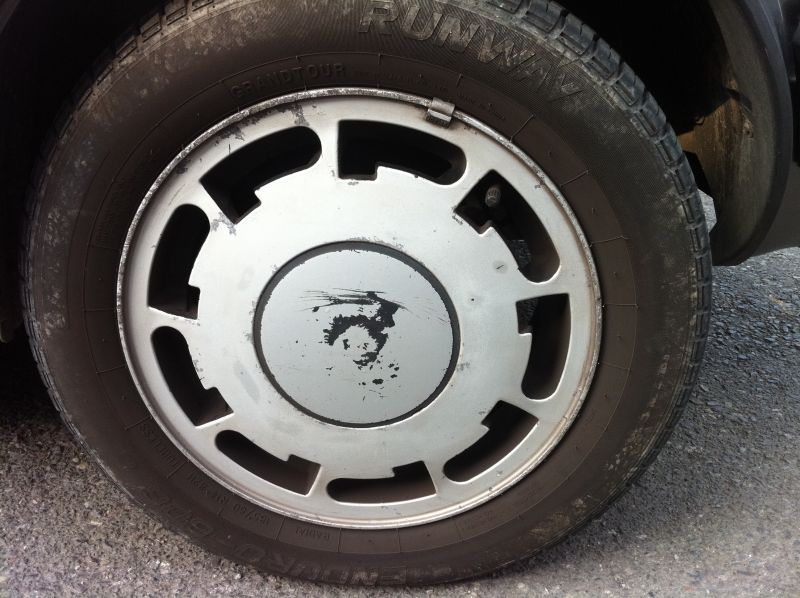 Alloy wheel repair picture before